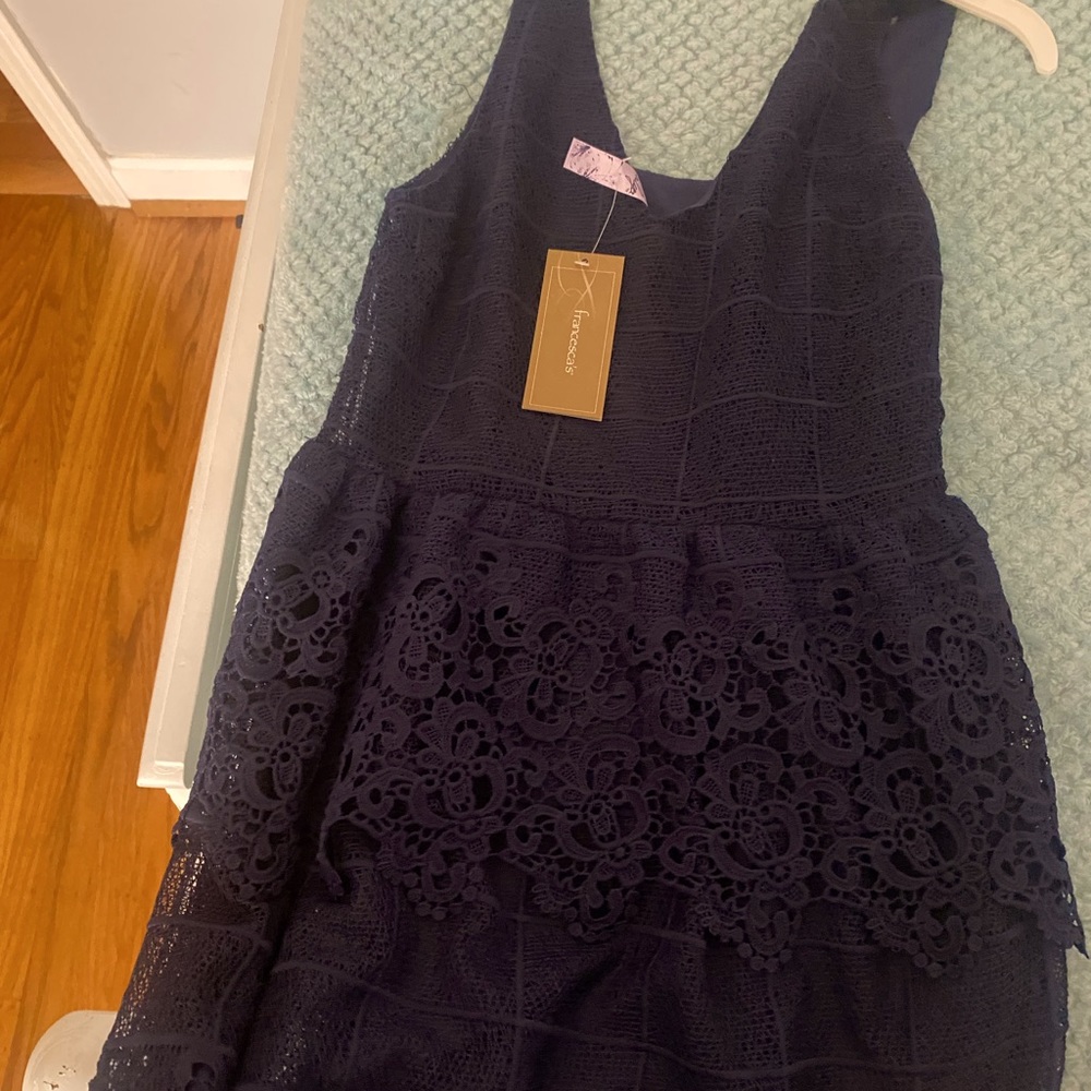 Francesca’s Navy dress